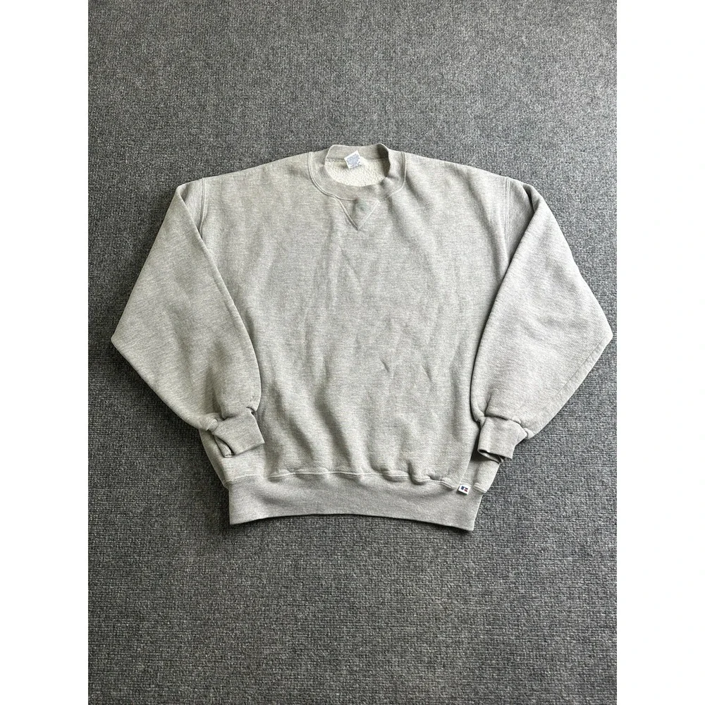 Mens Russell Athletic Gray Crewneck Sweatshirt Made in Mexico, Size L